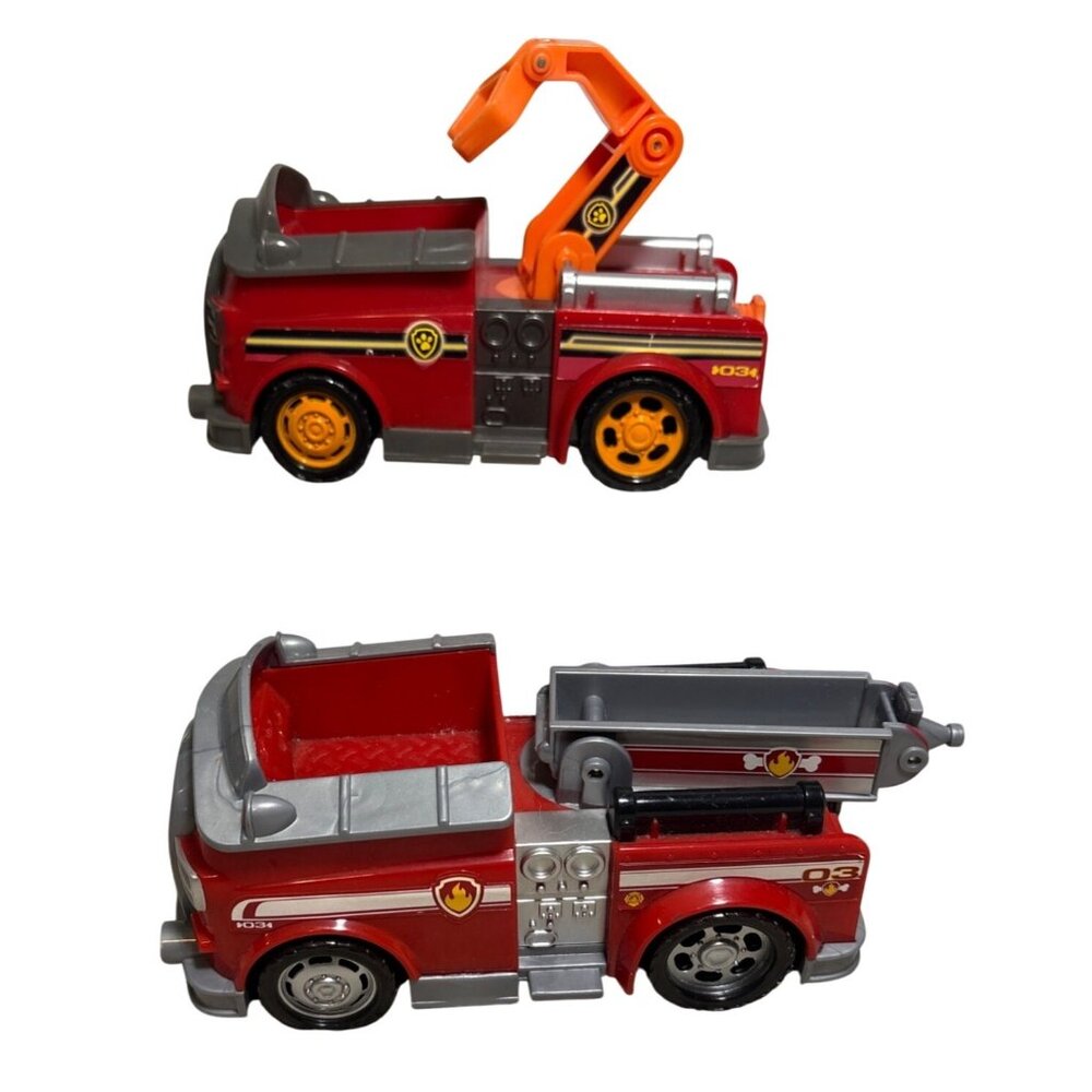 Paw Patrol Marshall Fire Truck Set Toy Vehicles Rescue Crane & Water Launcher